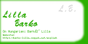 lilla barko business card